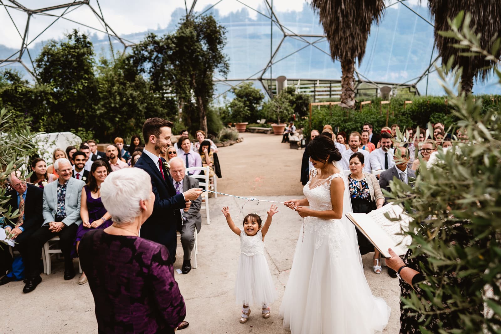 Wedding images from the Eden Project in Cornwal
